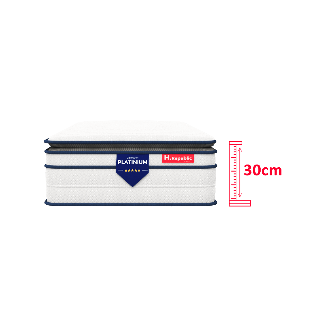 Matelas avec surmatelas intégré - HPLATINIUM PLUS 30 cm