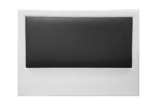 Black and white fabric headboard - H120 cm - BAHIA