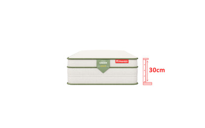 Matelas à ressorts ensachés et mousse à mémoire de forme HD- HGREEN 30 cm