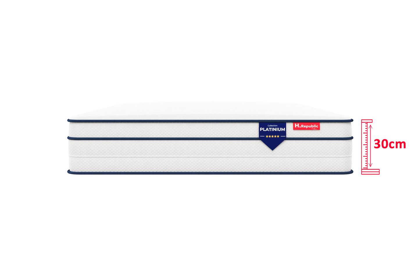 Matelas mousse mémoire de forme haute densité - HPLATINIUM 30 cm