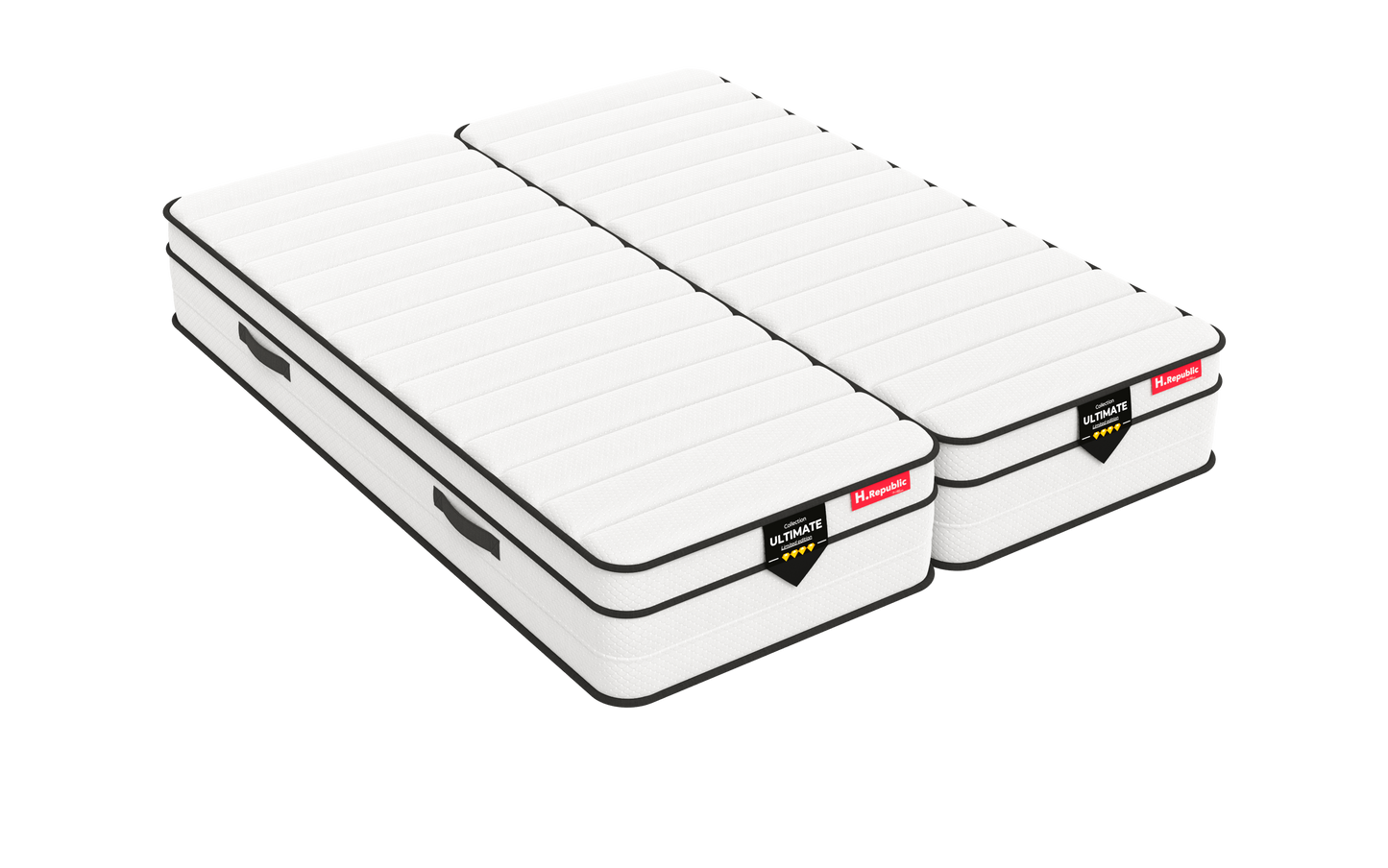 Matelas à ressorts ensachés et mousse mémoire de forme HD - HULTIMATE 27 cm